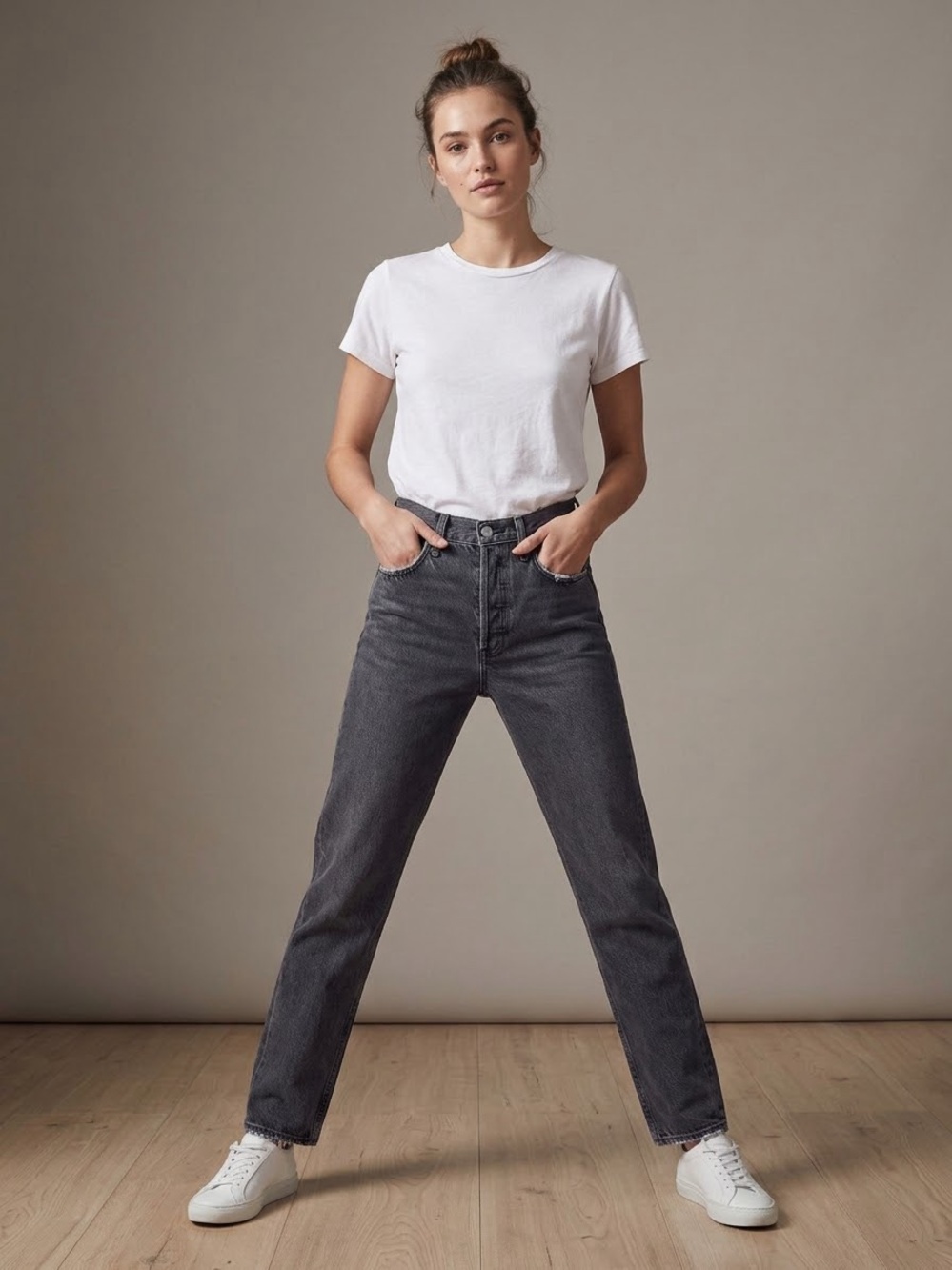 Agolde 90’s Pinch Organic Cotton High Rise Ribcage Black Wash Straight Jean 24